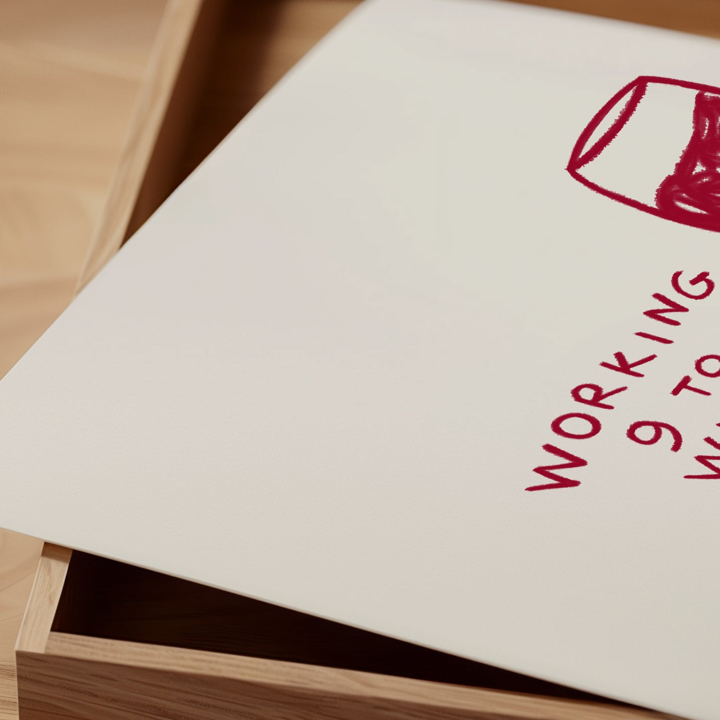 Working 9 to Wine - Funky Wine Wall Art