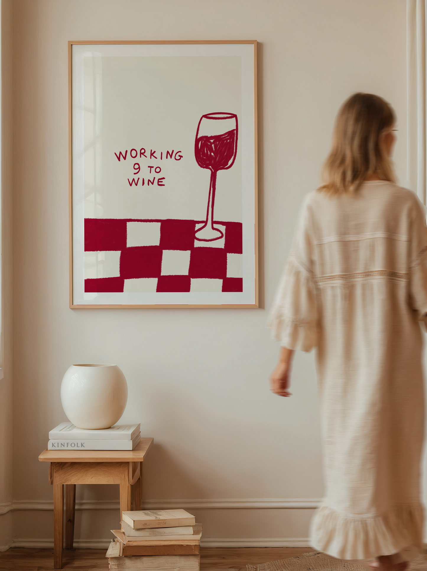 Working 9 to Wine - Funky Wine Wall Art