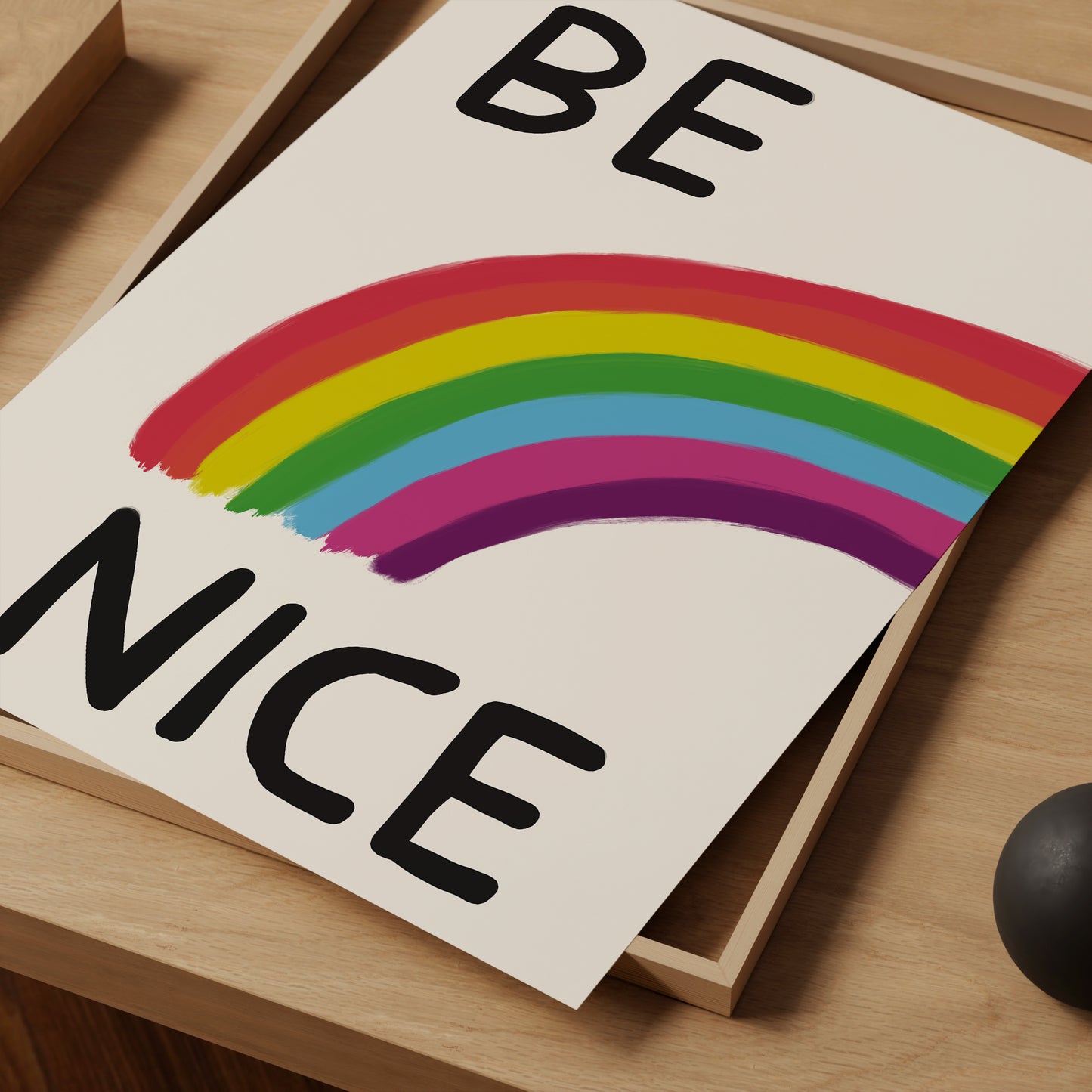 David Shrigley Print. Be Nice. Contemporary Art. Kitchen Wall Decor. Shrigley Rainbow. Living Room Poster Print. Modern Quote Wall Art
A colorful poster with a rainbow and the word 'BE NICE' written in bold black letters on a white background.
David Shrigley
exhibition poster
contemporary art
room wall art
shrigley poster
modern art print
wall decor
art gift
shrigley exhibition
quote poster
be nice rainbow
david shrigley art
funny quote print