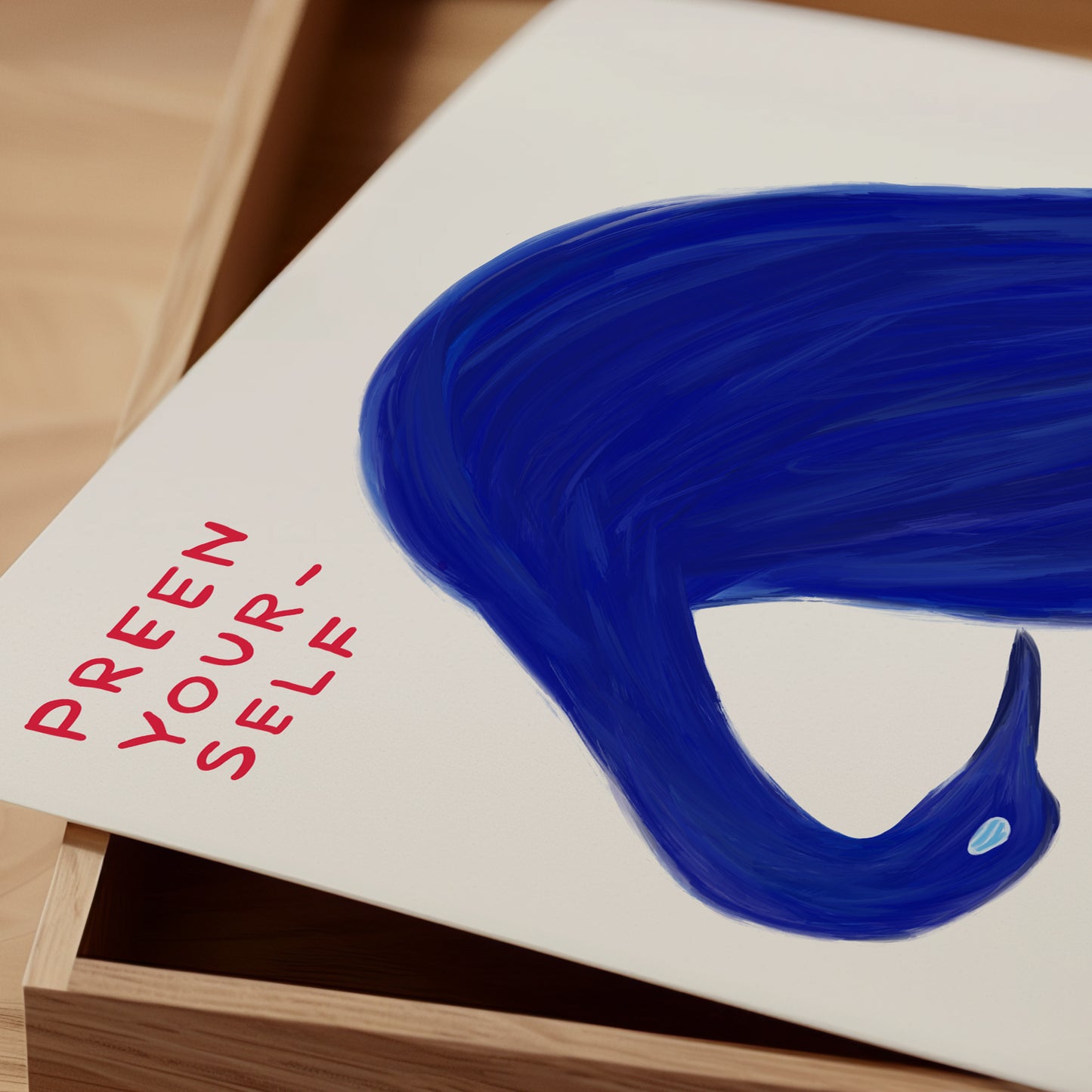 David Shrigley. Preen Yourself. Funny Wall Poster. Shrigley Bird. Trending Poster. Funky Living Room Wall Art. Bird Prints