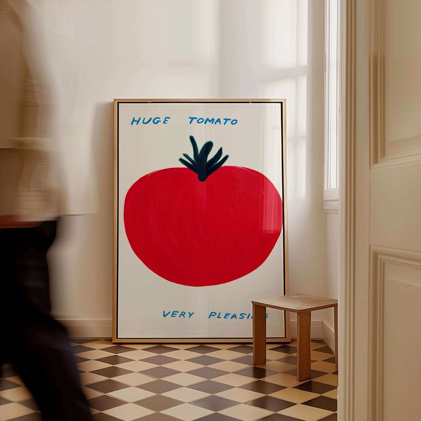 David Shrigley Print. Huge Tomato, Very Pleasing. Food Poster. Shrigley Tomato. Trending Poster. Funky Kitchen Wall Art. Kitchen Wall Decor