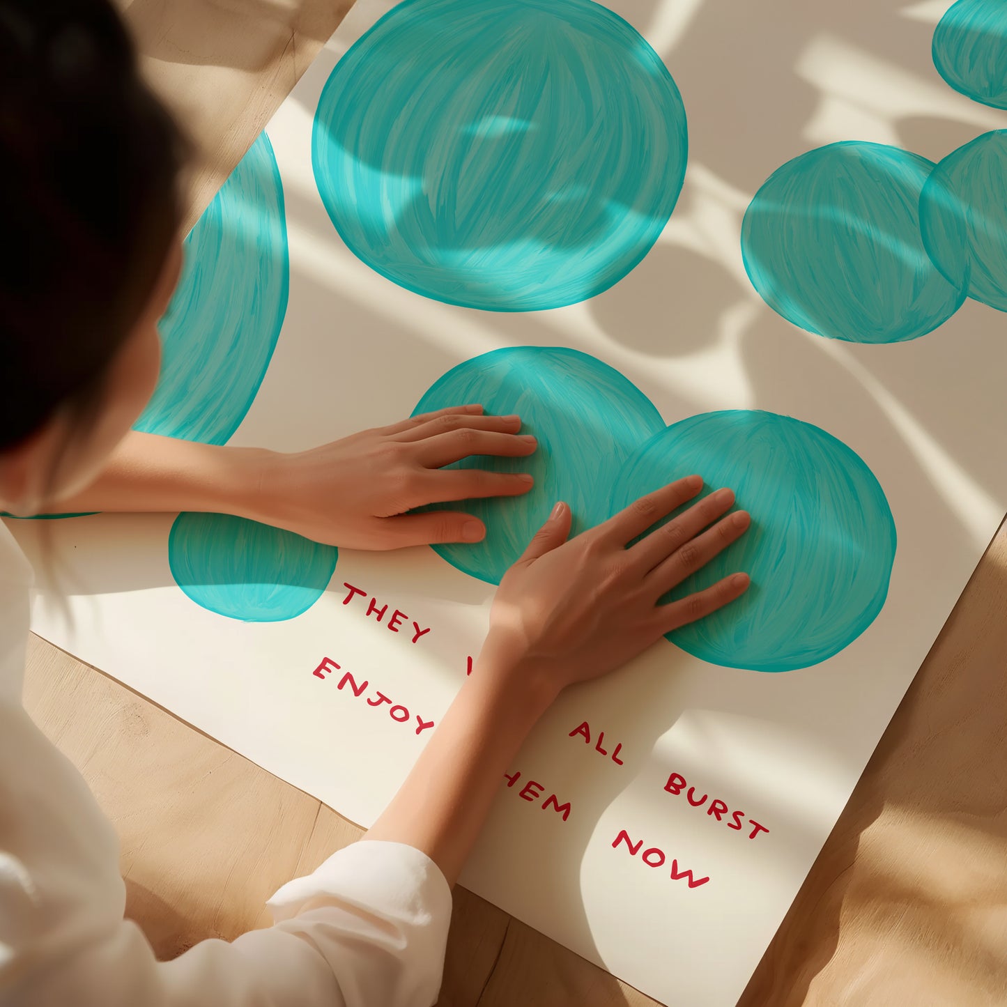 David Shrigley Bubbles, Enjoy Them Now. David Shrigley Print. Funny Wall Poster. Shrigley Poster. Trending Poster. Funky Room Wall Art