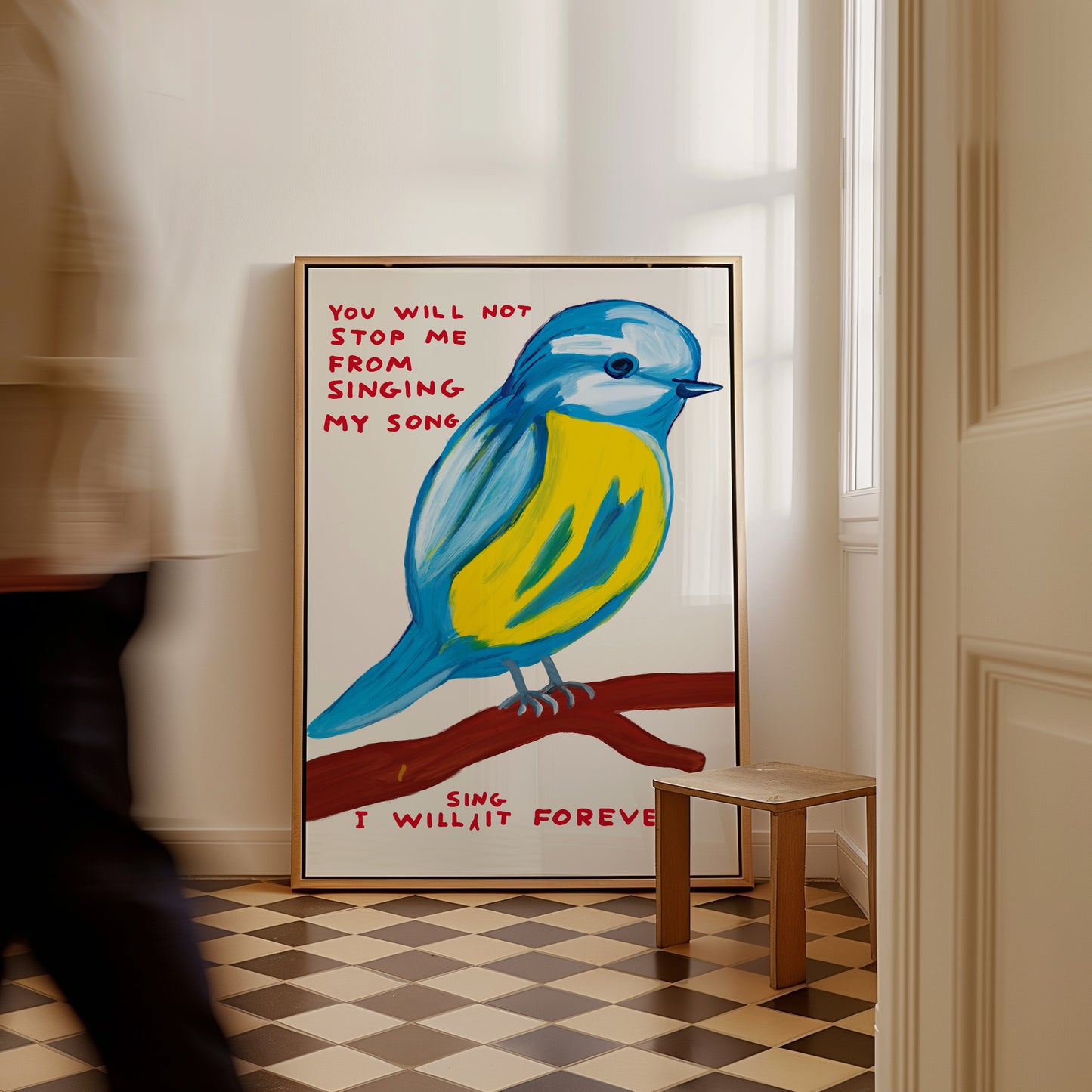 David Shrigley. You Will Not Stop Me From Singing My Song. David Shrigley Art. Shrigley Bird. Room Wall Art. Funky Shrigley Art Print