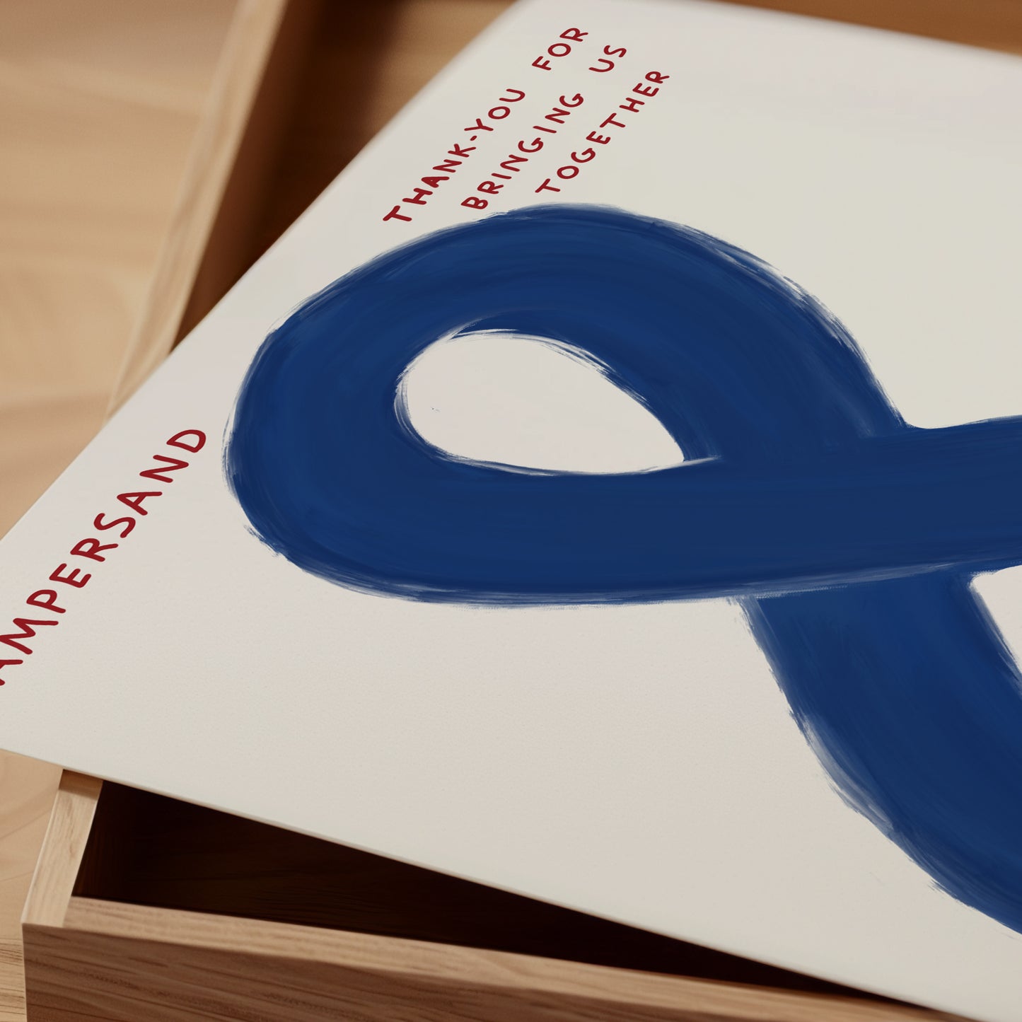 Ampersand Thank You For Bringing Us Together. David Shrigley Print. Shrigley Poster Print. Contemporary Art. Room Wall Art. Quote Wall Art