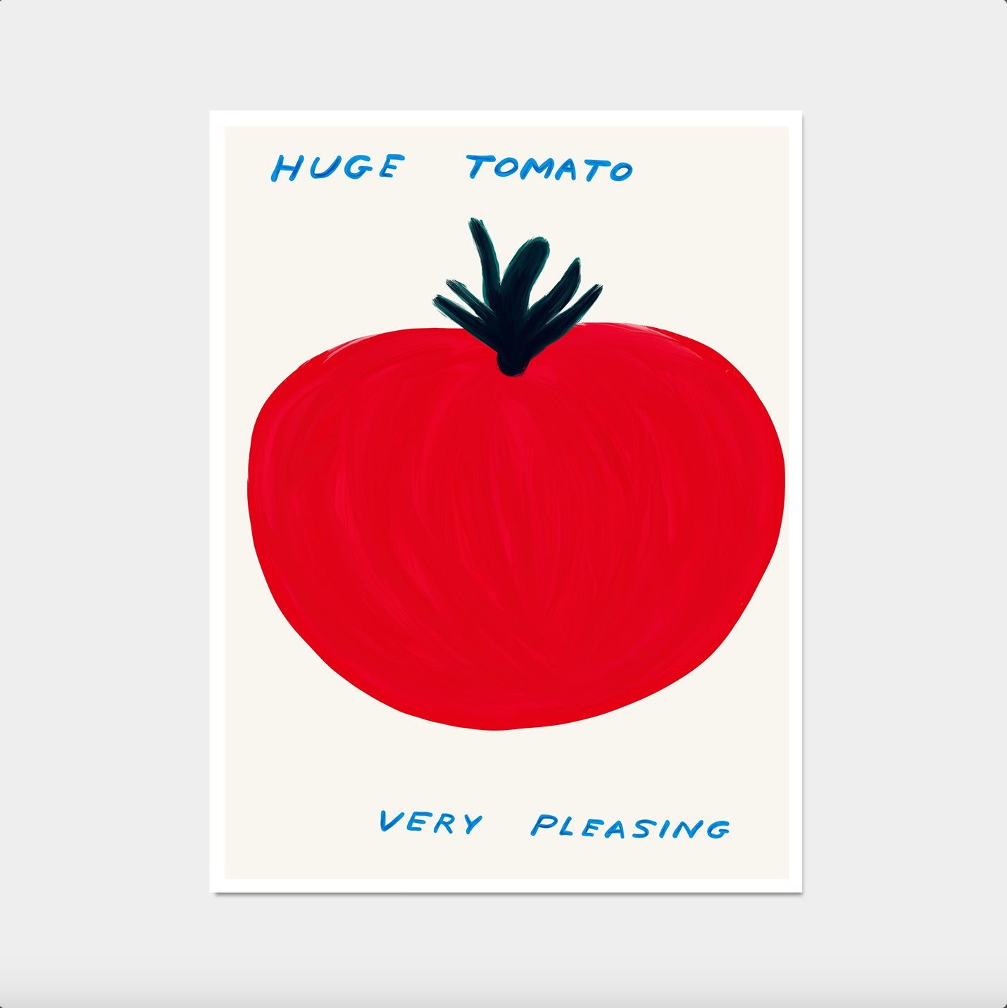 David Shrigley Print. Huge Tomato, Very Pleasing. Food Poster. Shrigley Tomato. Trending Poster. Funky Kitchen Wall Art. Kitchen Wall Decor