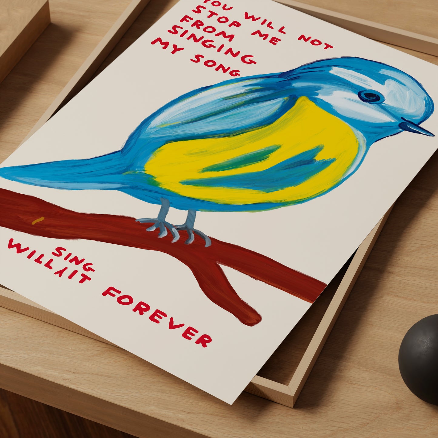 David Shrigley. You Will Not Stop Me From Singing My Song. David Shrigley Art. Shrigley Bird. Room Wall Art. Funky Shrigley Art Print