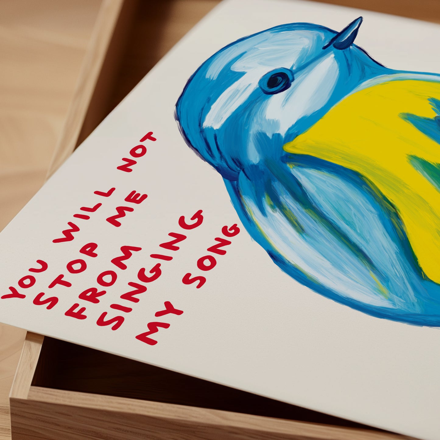 David Shrigley. You Will Not Stop Me From Singing My Song. David Shrigley Art. Shrigley Bird. Room Wall Art. Funky Shrigley Art Print