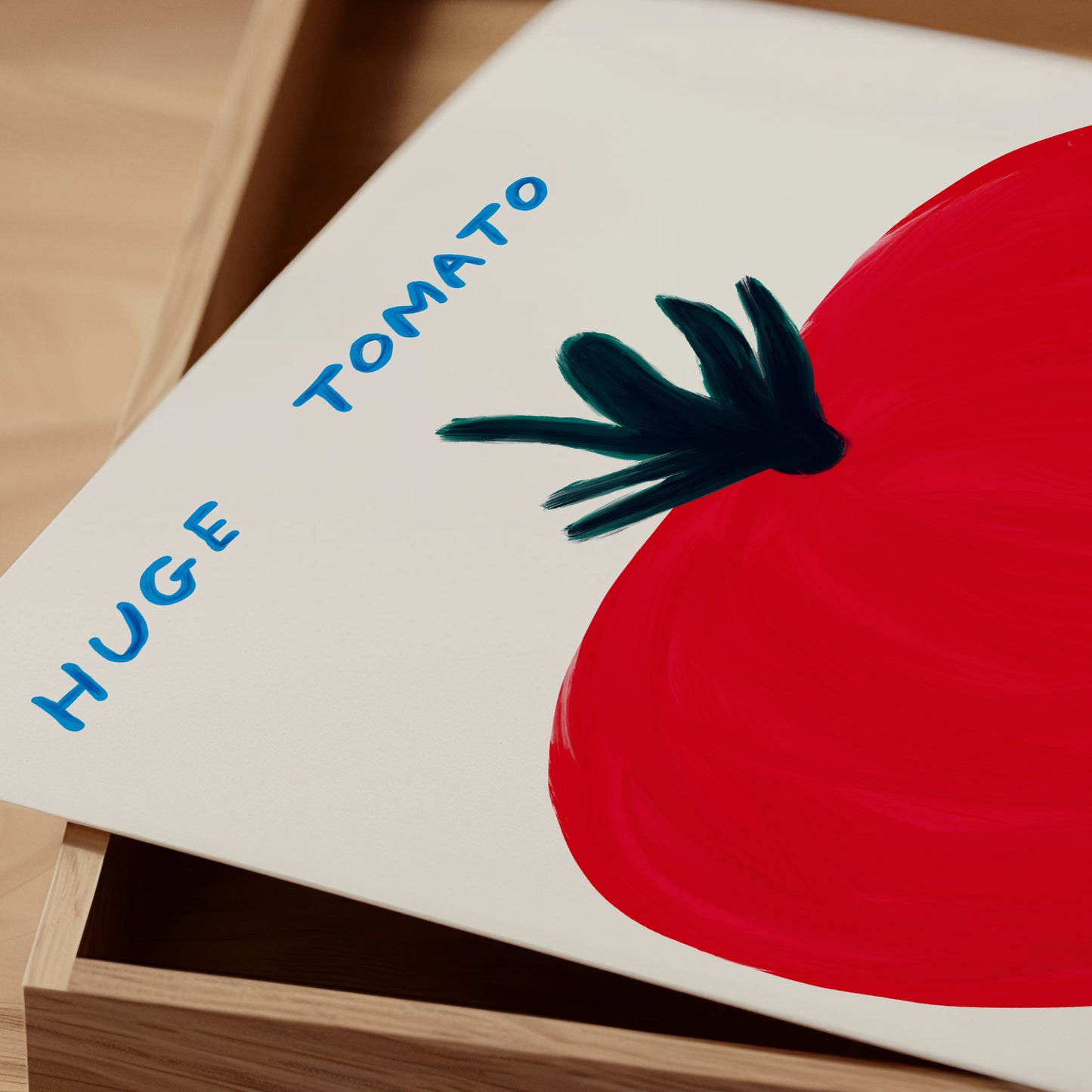 David Shrigley Print. Huge Tomato, Very Pleasing. Food Poster. Shrigley Tomato. Trending Poster. Funky Kitchen Wall Art. Kitchen Wall Decor