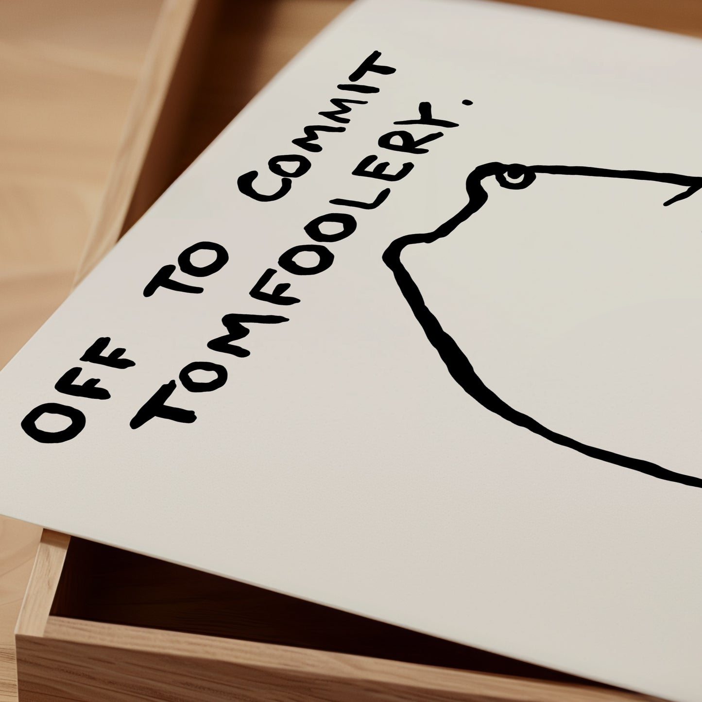Off To Commit Tomfoolery Frog. Skateboard Frog. Funny Quote Wall Art. Funky Frog Wall Art. Quirky Poster. Frog Print. Contemporary Room Art