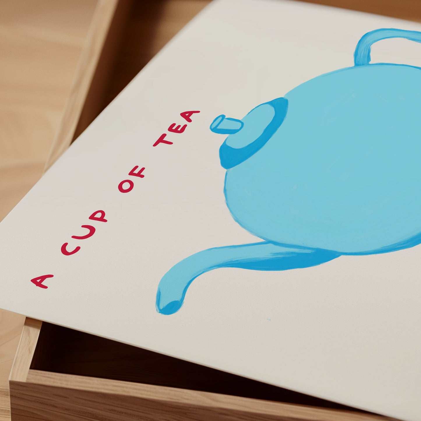 David Shrigley Art. Cup Of Tea Will Cure Your Insanity. Funny Wall Poster. Shrigley Tea Poster. Trending Poster. Funky Kitchen Wall Art
