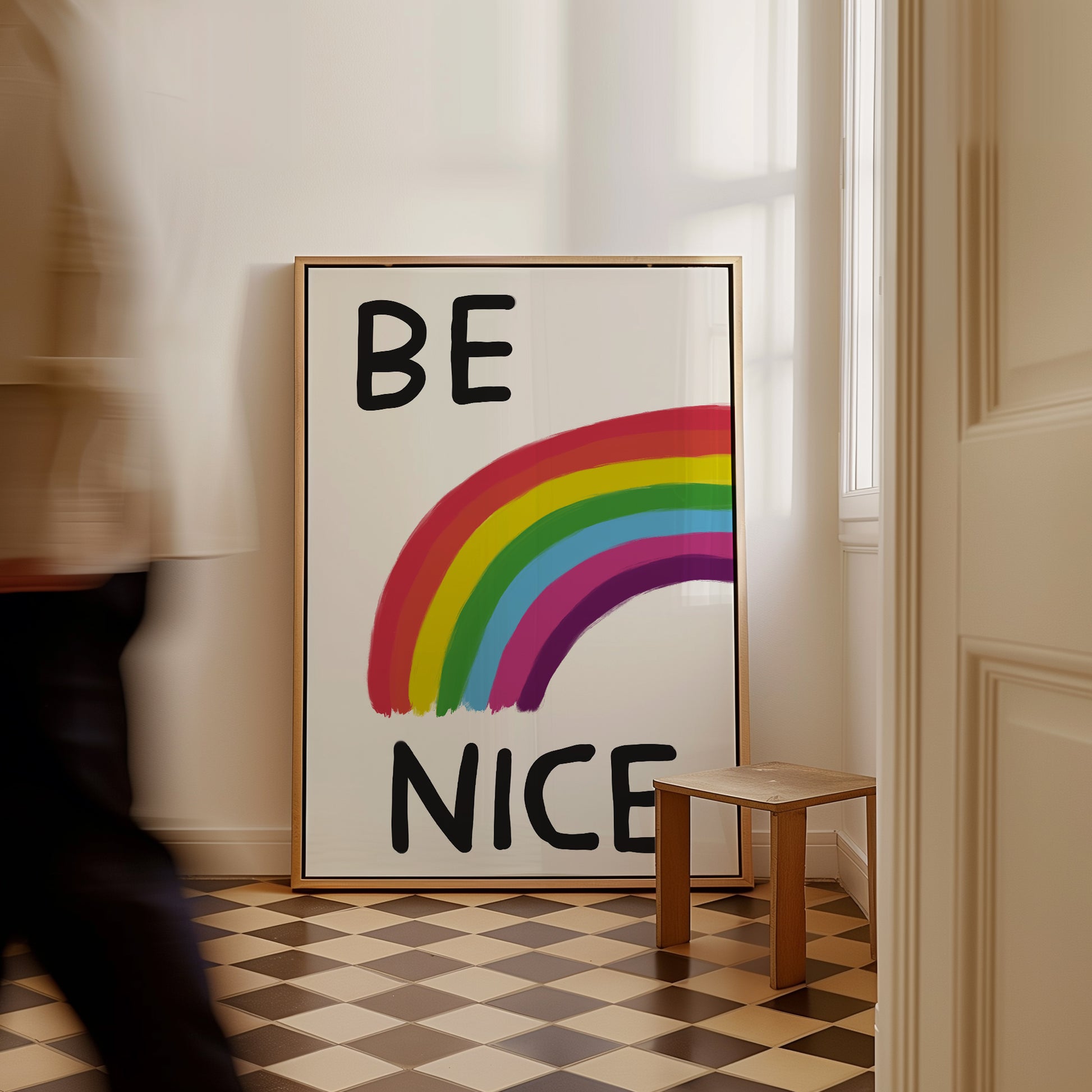David Shrigley Print. Be Nice. Contemporary Art. Kitchen Wall Decor. Shrigley Rainbow. Living Room Poster Print. Modern Quote Wall Art

A colorful poster with a rainbow and the word 'BE NICE' written in bold black letters on a white background.

David Shrigley
exhibition poster
contemporary art
room wall art
shrigley poster
modern art print
wall decor
art gift
shrigley exhibition
quote poster
be nice rainbow
david shrigley art
funny quote print