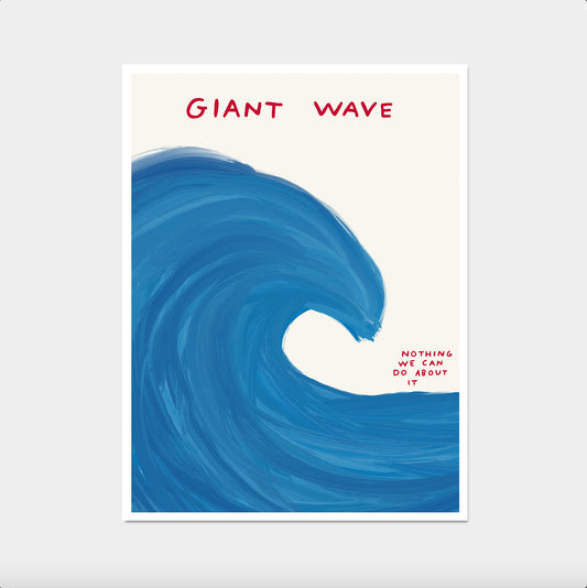 David Shrigley. Giant Wave. Contemporary Wall Art. Shrigley Wave. Quote Wall Art. Shrigley Poster Print. Living Room Wall Art Decor