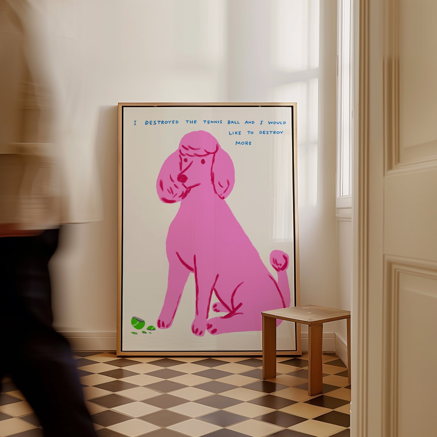 David Shrigley. I Destroyed The Tennis Ball. Poodle Art Print. Funny Living Room Wall Art Poster. Shrigley Limited Edition. Trending Poster
