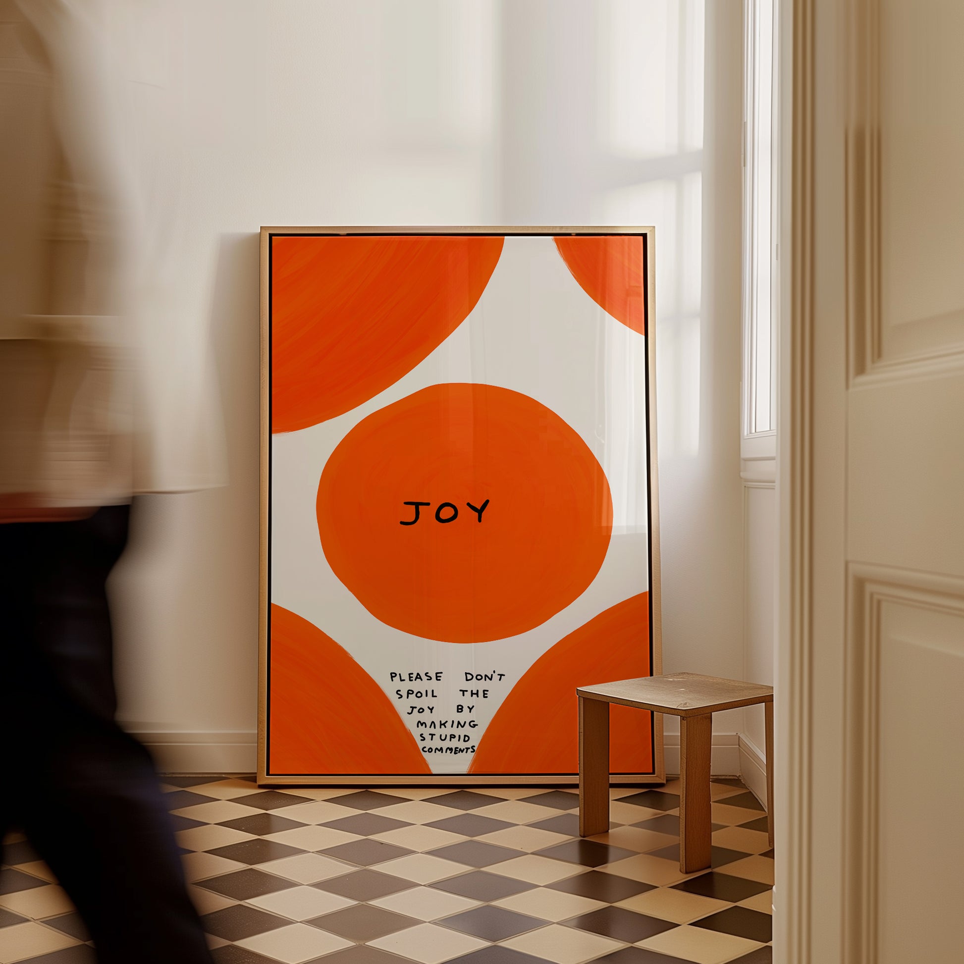David Shrigley Joy. Please Don't Spoil The Joy. Contemporary Art. Living Room Wall Art. Joyful Art. Quote Wall Art. Motivation Wall Art