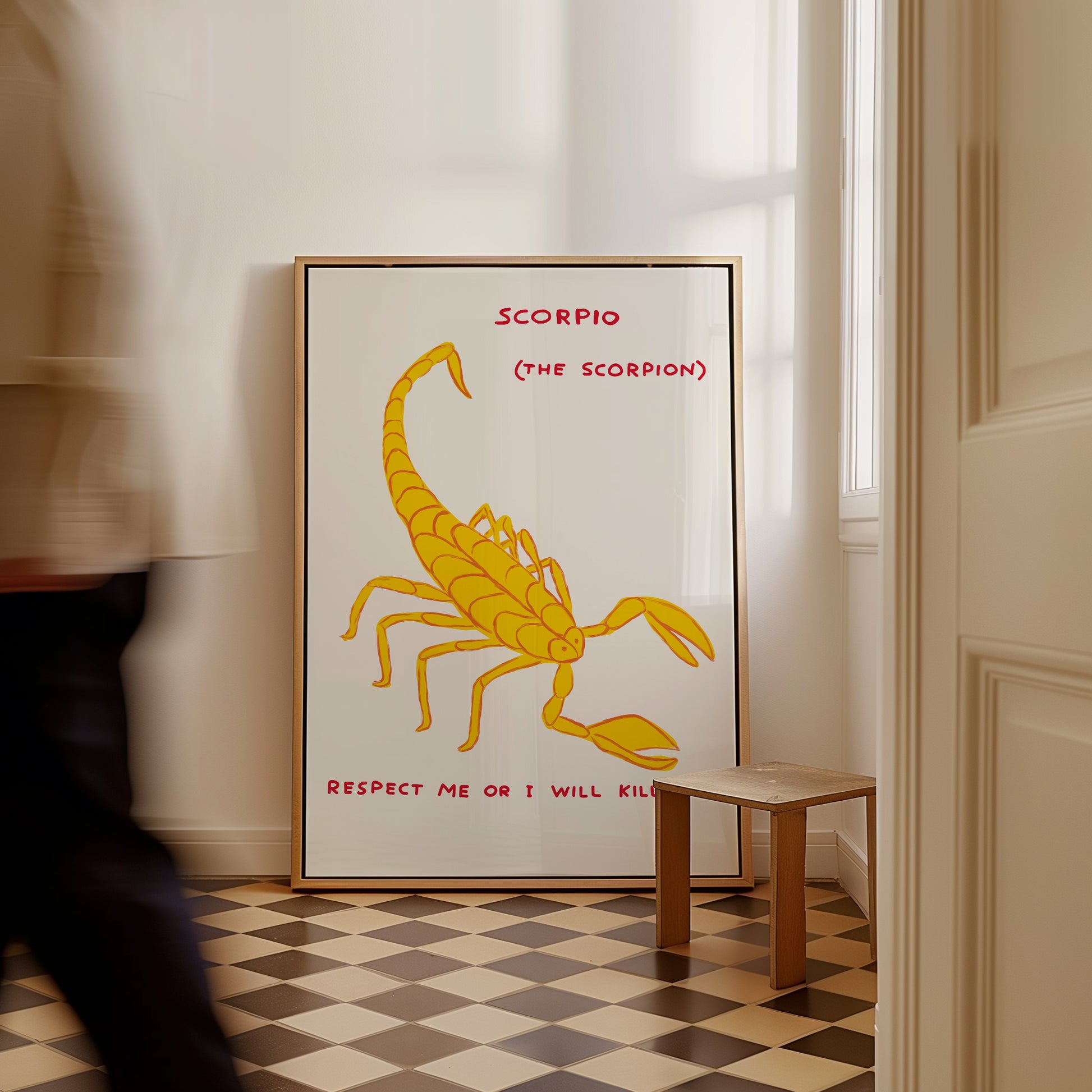 David Shrigley Print. Scorpio Poster. Signs of the Zodiac. Contemporary  Wall Art. Zodiac Sign Wall Decor. Shrigley Scorpio. Living Room Art