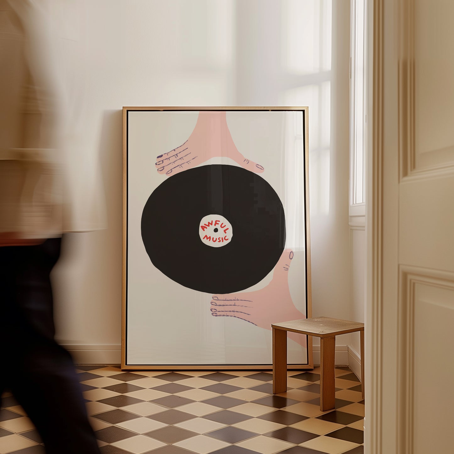 David Shrigley Print. Awful Music. Funny Wall Poster. Shrigley Music. Trending Poster. Funky Living Room Wall Art. Music Poster Print