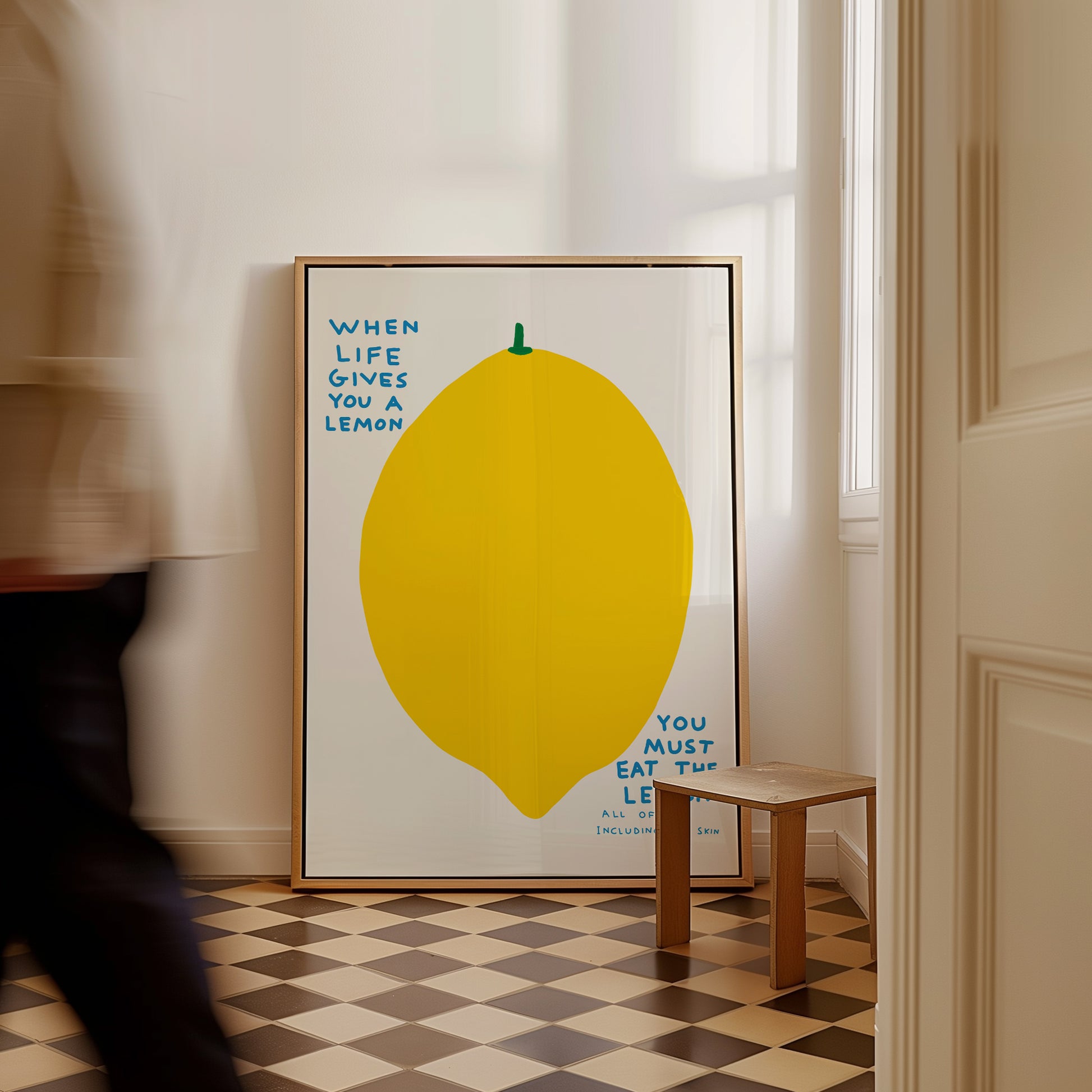 David Shrigley. When Life Gives You a Lemon. Shrigley Lemon. Contemporary Kitchen Wall Art. Funny Quotes Wall Art. Trending Wall Art Poster