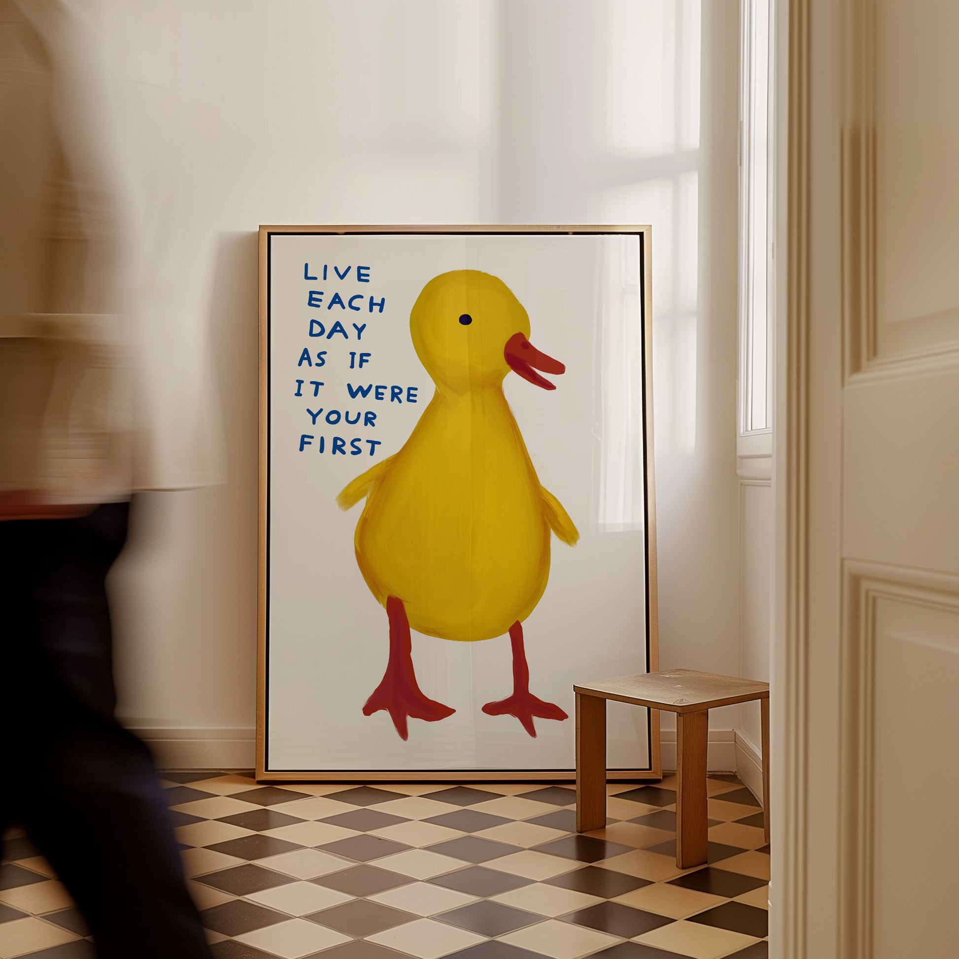 David Shrigley. Live Each Day As If It Were Your First. Kitchen Wall Decor. Contemporary Wall Art. Living Room Wall Art. Shrigley Duckling