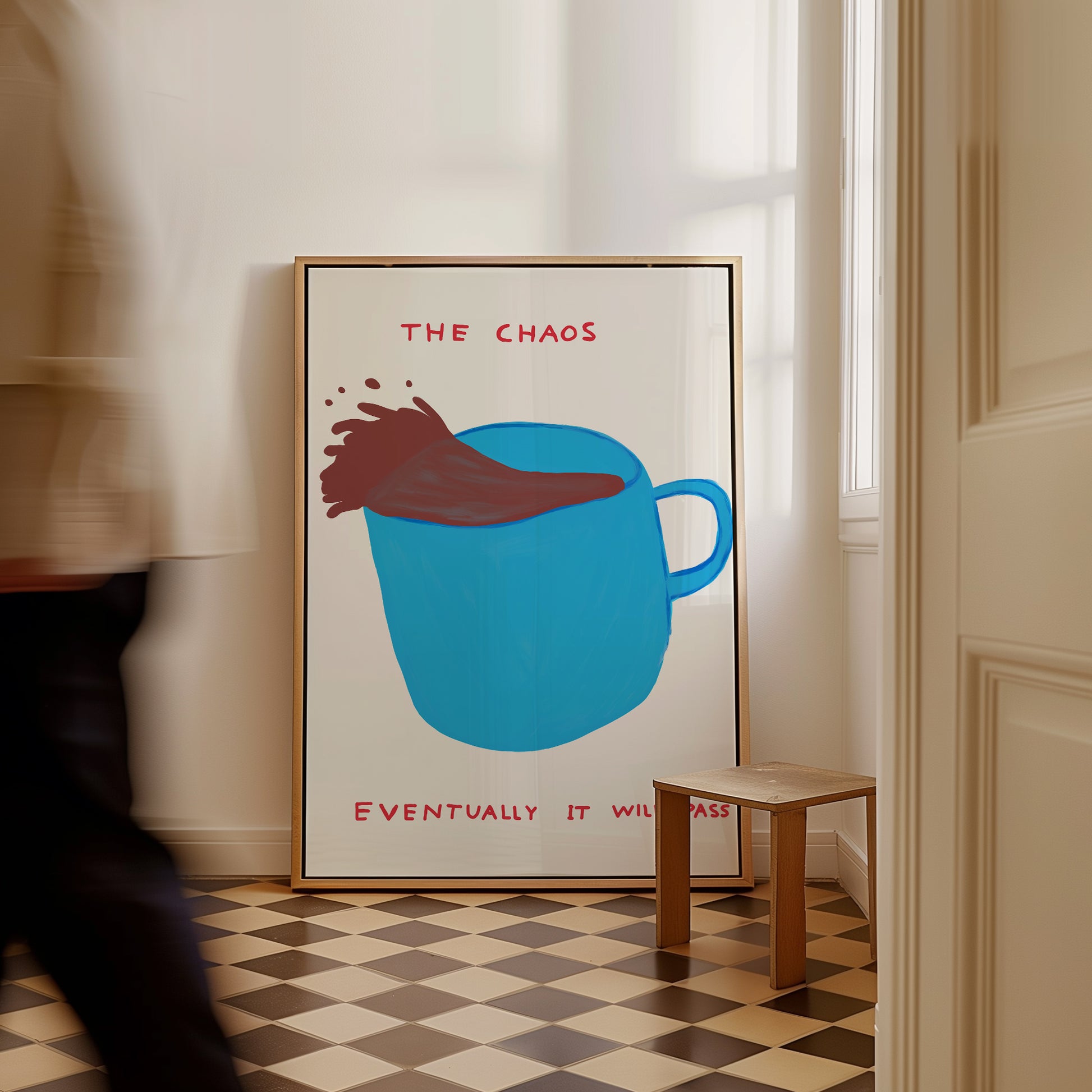 David Shrigley. The Chaos. Coffee Poster Print. Contemporary Art. Home Wall Decor. Funny Quote Poster. The Chaos. Kitchen Coffee Wall Decor