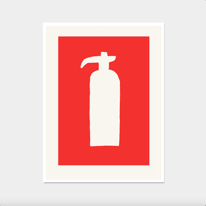 Fire Extinguisher. David Shrigley Print. Limited Edition Art. Contemporary Art. Room Wall Art. Shrigley Poster. Art Gift. Trending Poster