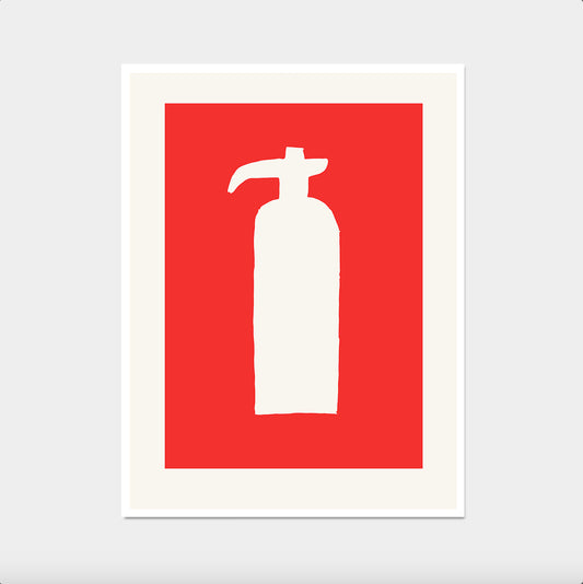 Fire Extinguisher. David Shrigley Print. Limited Edition Art. Contemporary Art. Room Wall Art. Shrigley Poster. Art Gift. Trending Poster