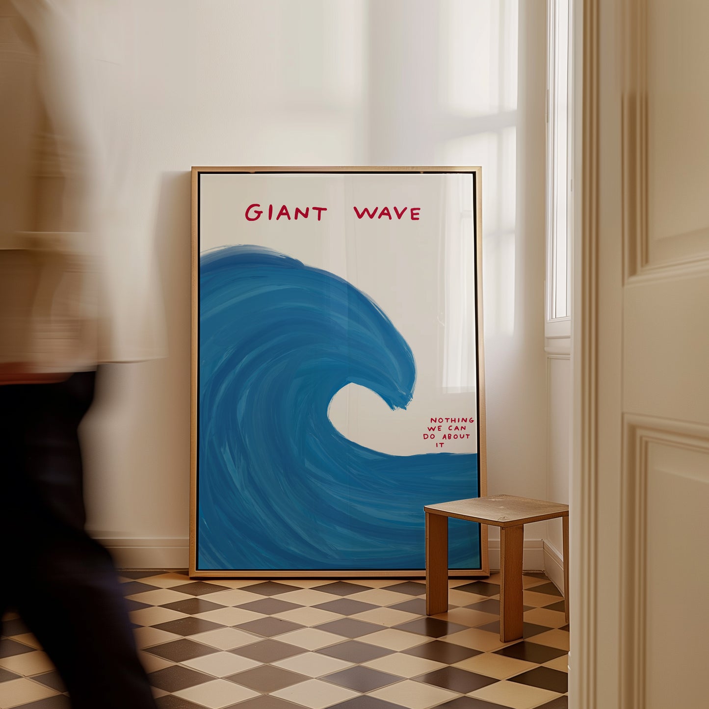 David Shrigley. Giant Wave. Contemporary Wall Art. Shrigley Wave. Quote Wall Art. Shrigley Poster Print. Living Room Wall Art Decor