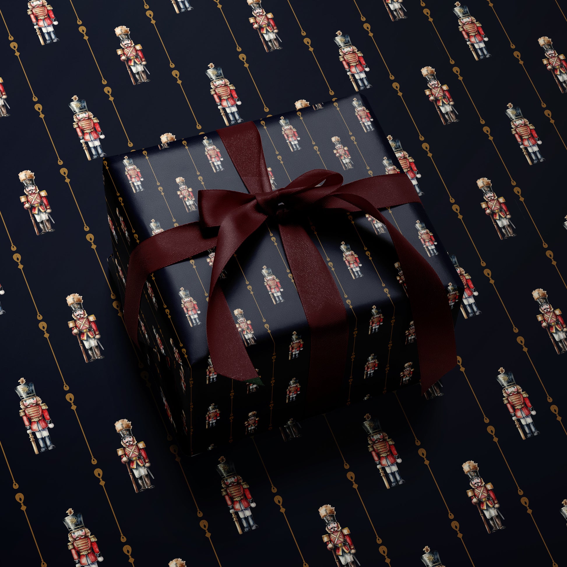 Nutcracker Wrapping Paper Holiday Gift Wrap Nutcracker Gift Wrap Elegant Christmas Gift Wrap Christmas Wrapping Paper Seasonal Gift Wrap