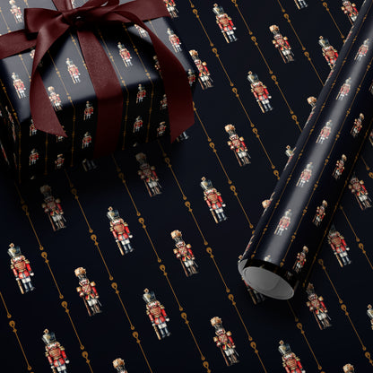 Nutcracker Wrapping Paper Holiday Gift Wrap Nutcracker Gift Wrap Elegant Christmas Gift Wrap Christmas Wrapping Paper Seasonal Gift Wrap