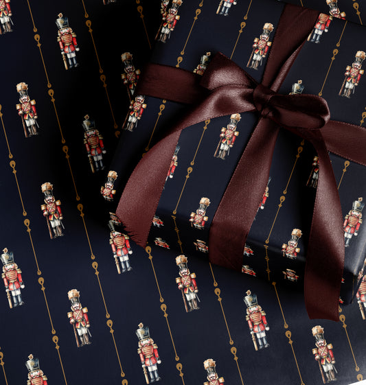 Nutcracker Wrapping Paper Holiday Gift Wrap Nutcracker Gift Wrap Elegant Christmas Gift Wrap Christmas Wrapping Paper Seasonal Gift Wrap