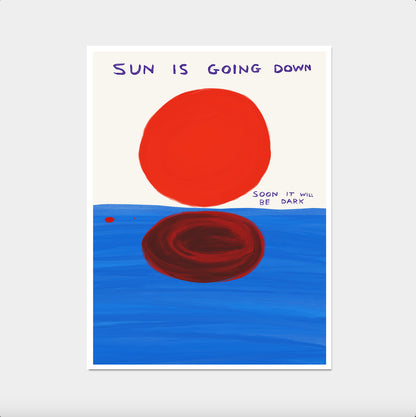 Sun is Going Down, Soon It Will Be Dark - David Shrigley
