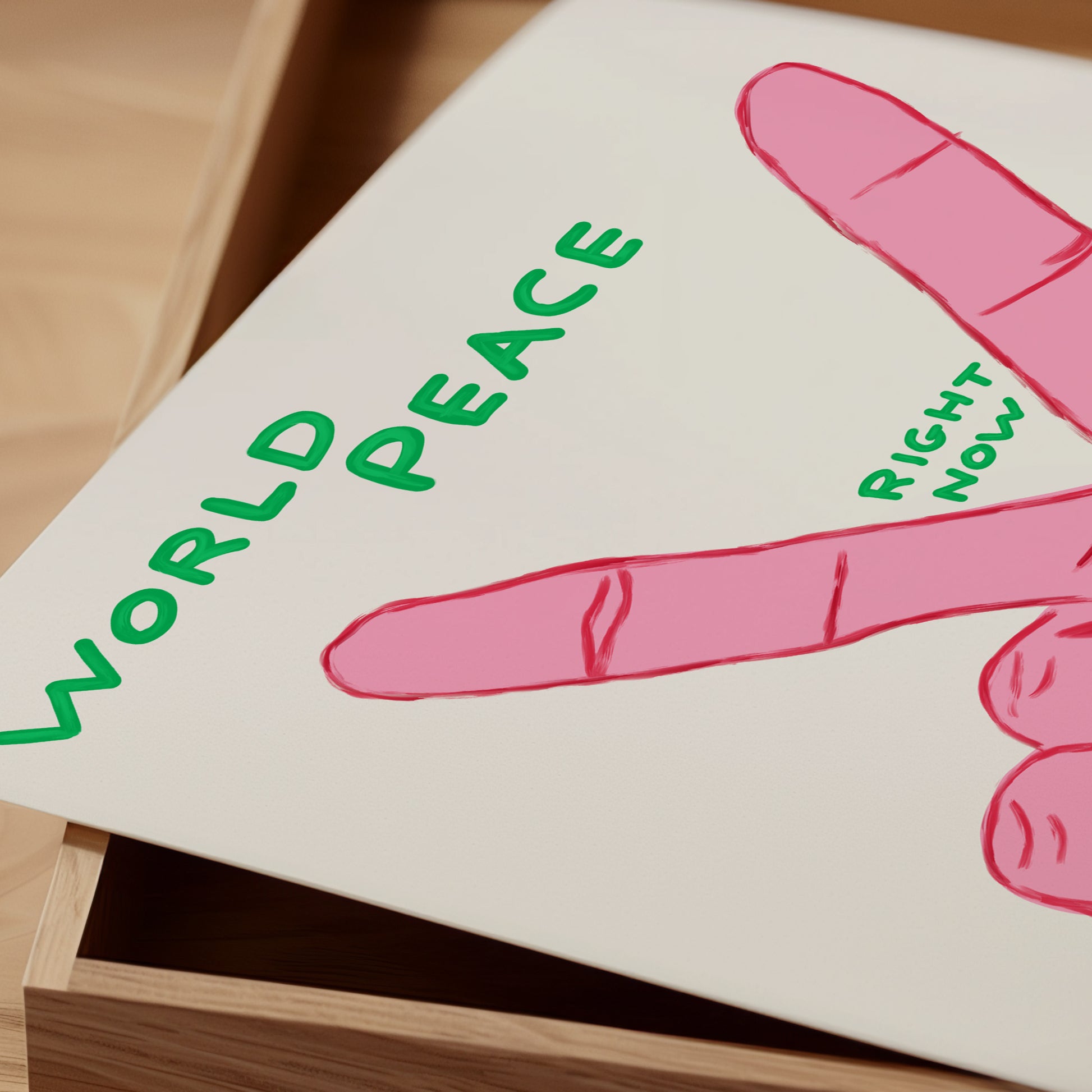 World Peace Right Now Immediately Poster. David Shrigley Print. Quote Wall Art. Contemporary Art. Funky Wall Art. Art Gift. Peace Poster