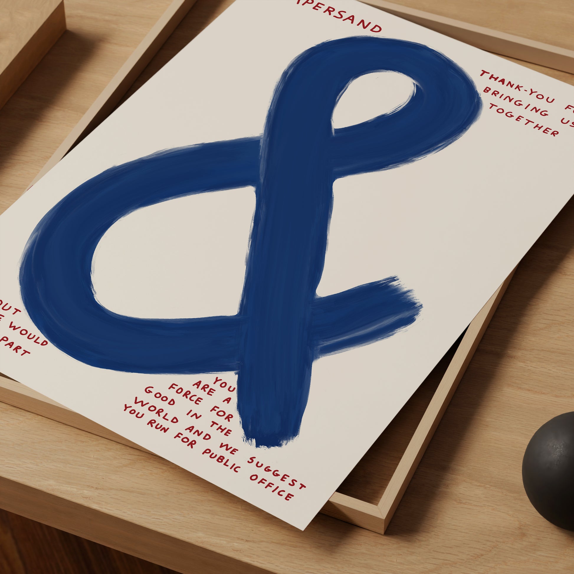 Ampersand Thank You For Bringing Us Together. David Shrigley Print. Shrigley Poster Print. Contemporary Art. Room Wall Art. Quote Wall Art