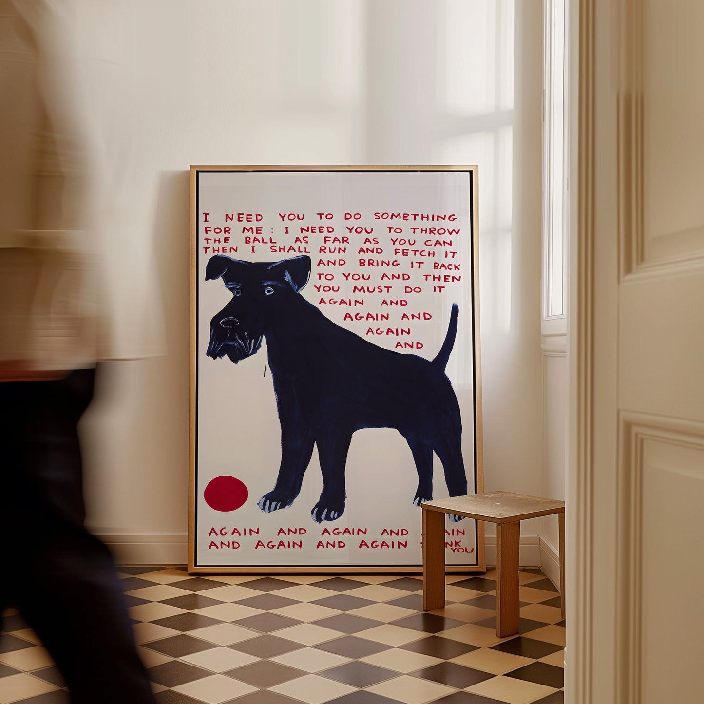 David Shrigley - I need you to Do something for me . Art Gift. Contemporary Wall Art. David Shrigley Dog Print. Dog Lover wall art. dog poster print 