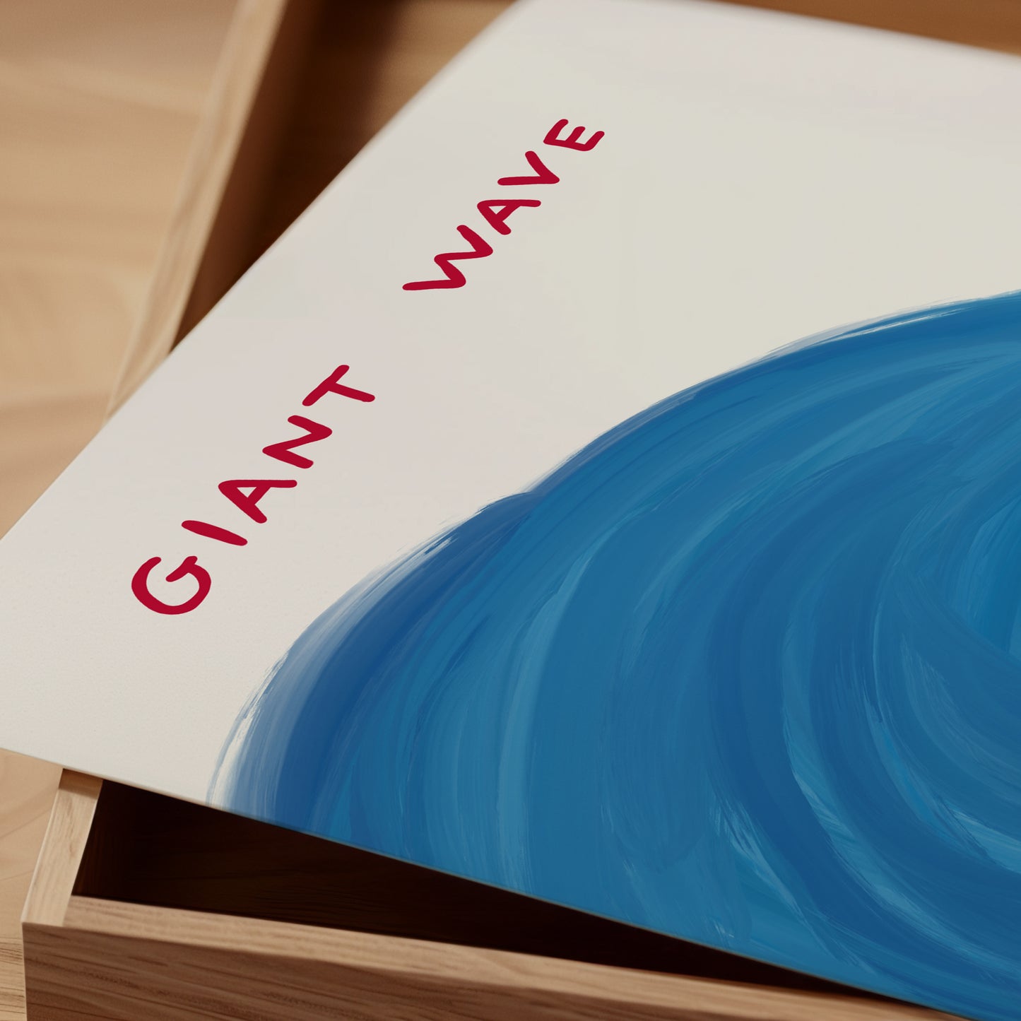 David Shrigley. Giant Wave. Contemporary Wall Art. Shrigley Wave. Quote Wall Art. Shrigley Poster Print. Living Room Wall Art Decor