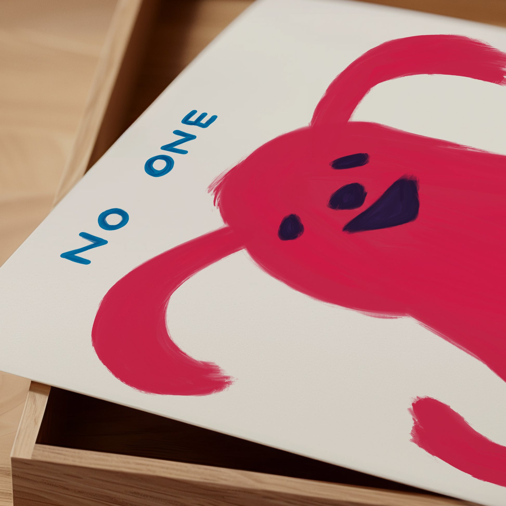 David Shrigley. No One Is Happier Than Me. Dog Poster Print. Kitchen Wall Decor. Contemporary Living Room Wall Art. Shrigley Dog Print
