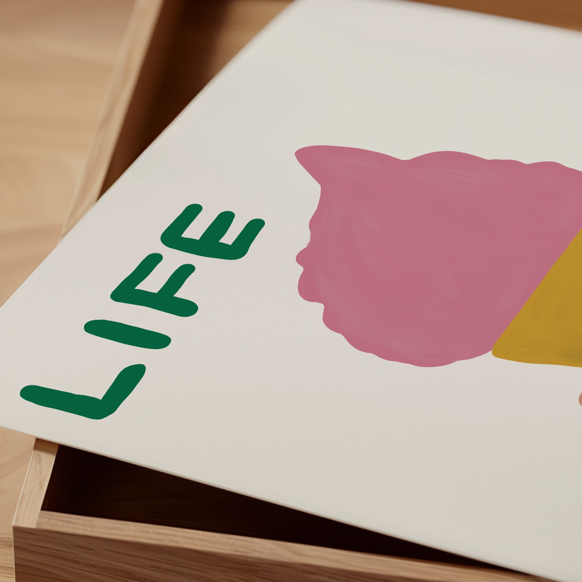 David Shrigley. Life Is Fantastic. Quote Wall Art. Contemporary Art. Kitchen Funky Wall Art. Shrigley Ice Cream Print. Colorful Wall Art