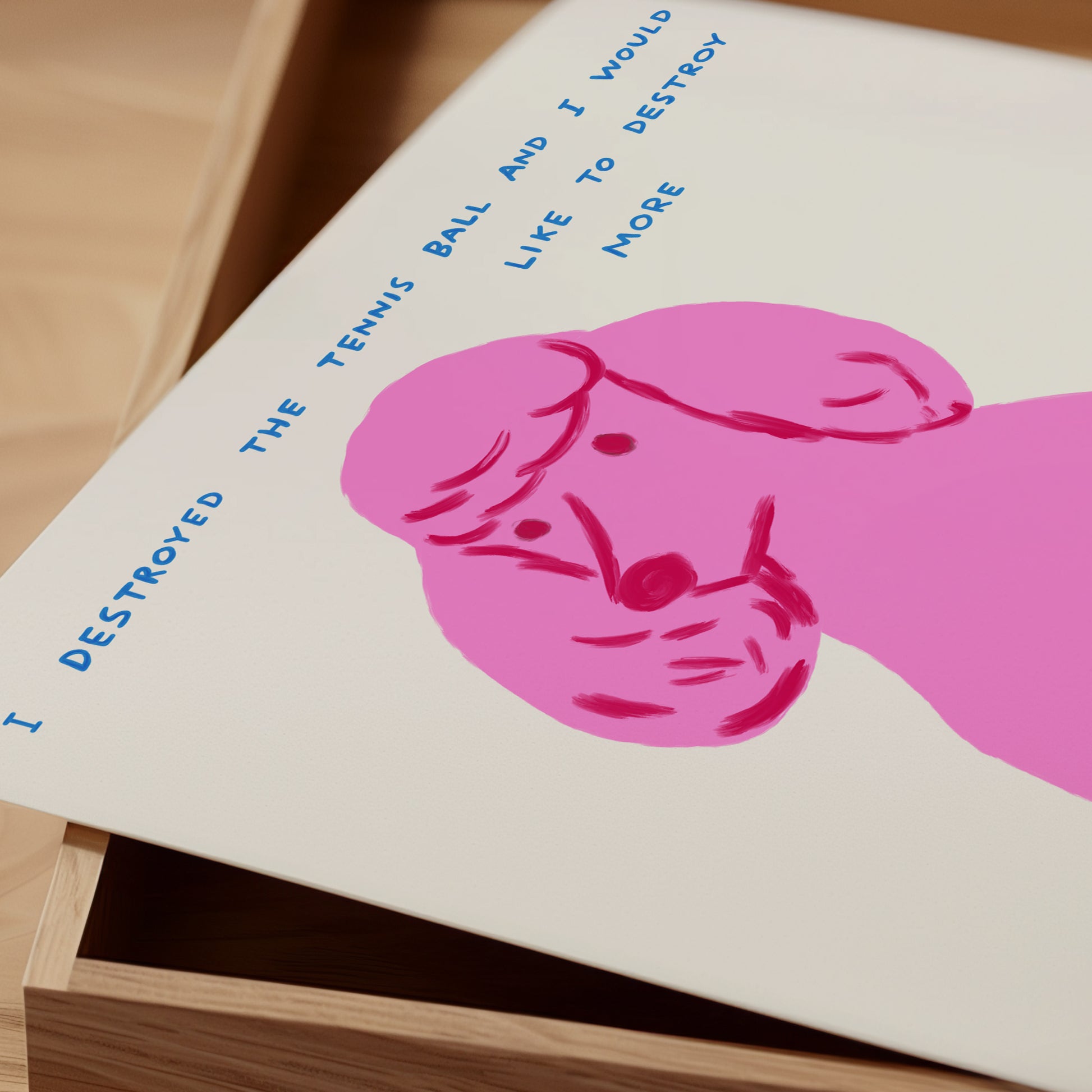 David Shrigley. I Destroyed The Tennis Ball. Poodle Art Print. Funny Living Room Wall Art Poster. Shrigley Limited Edition. Trending Poster