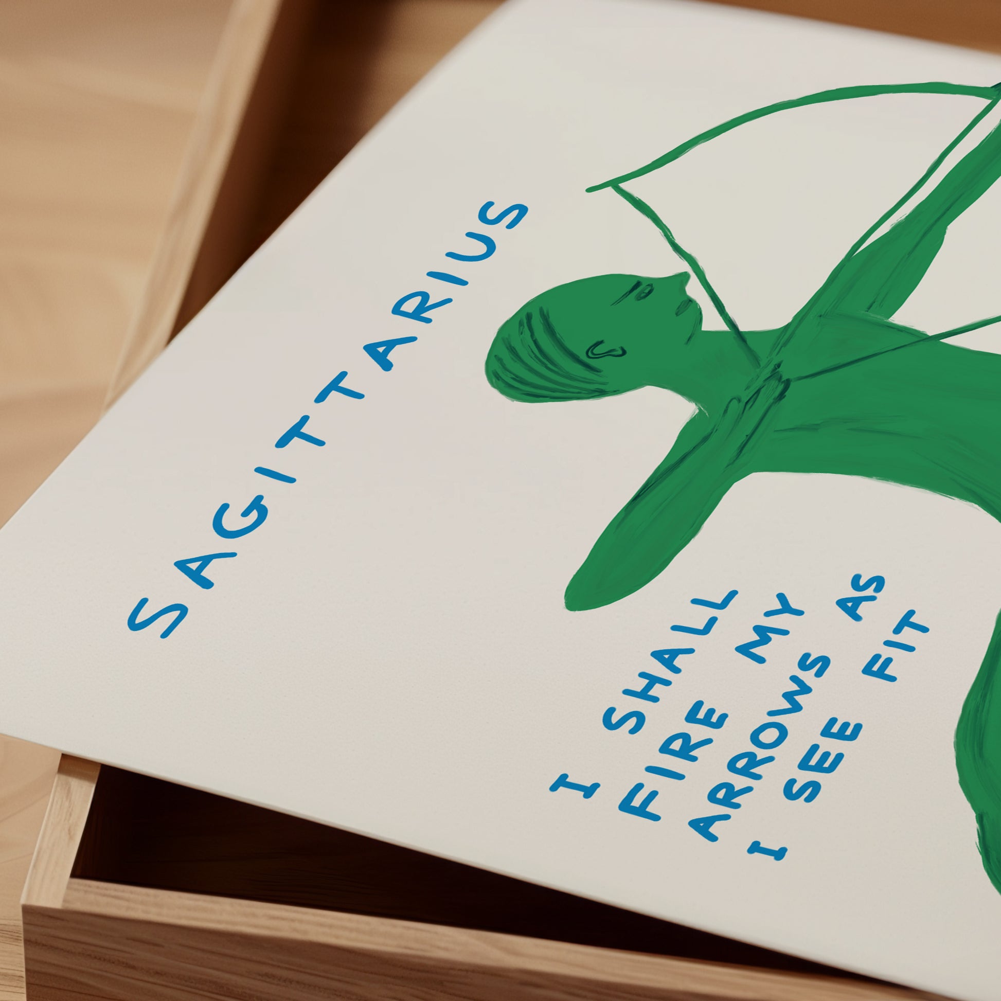 David Shrigley Print. Sagittarius Print. Signs of the Zodiac. Contemporary Wall Art. Zodiac Sign. Shrigley Sagittarius. Room Wall Art