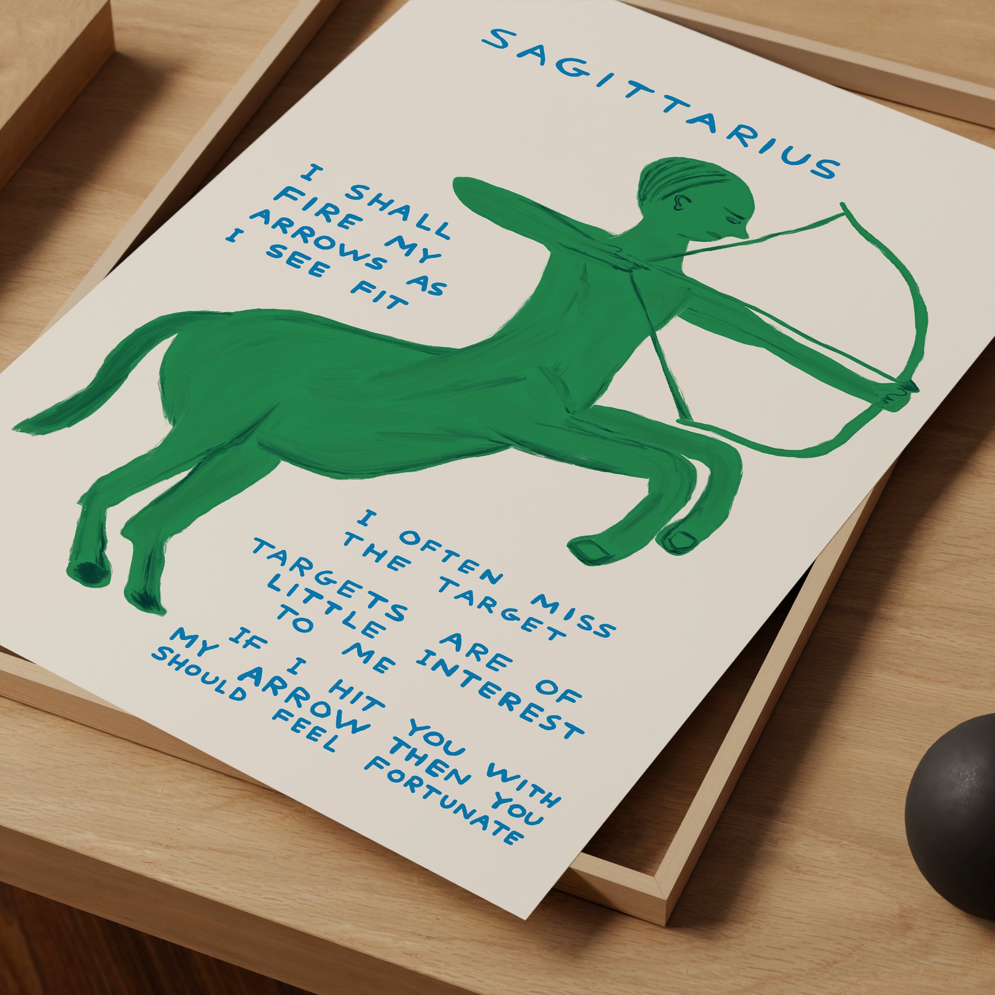 David Shrigley Print. Sagittarius Print. Signs of the Zodiac. Contemporary Wall Art. Zodiac Sign. Shrigley Sagittarius. Room Wall Art