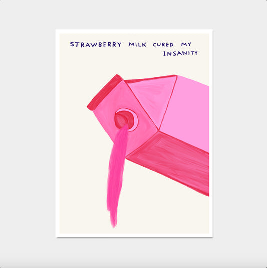 Strawberry Milk Cured My Insanity - David Shrigley