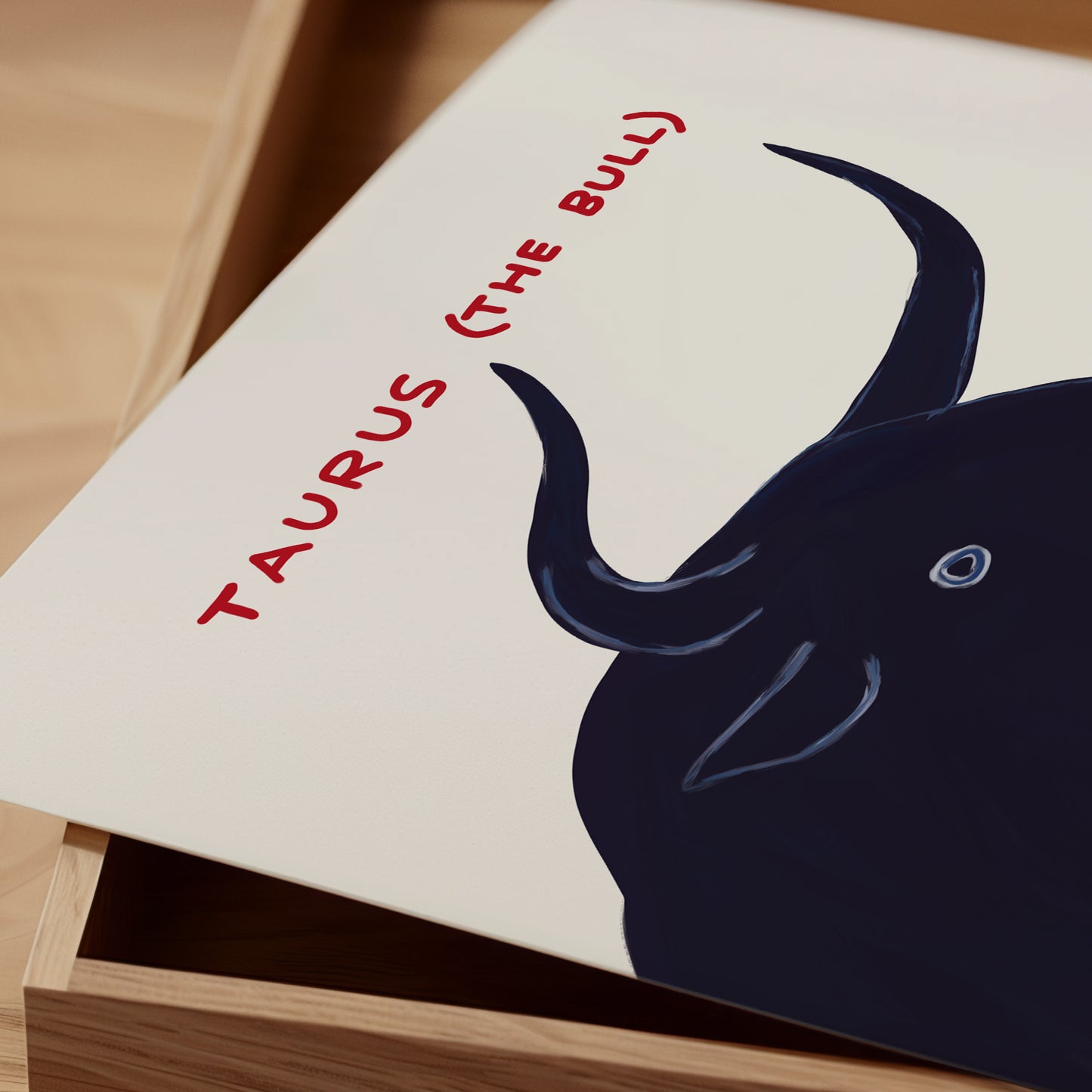 Taurus The Bull Zodiac Poster. David Shrigley Taurus Print. Signs of the Zodiac. Funny Quote Wall Art. Zodiac Poster Print. Room Wall Art
