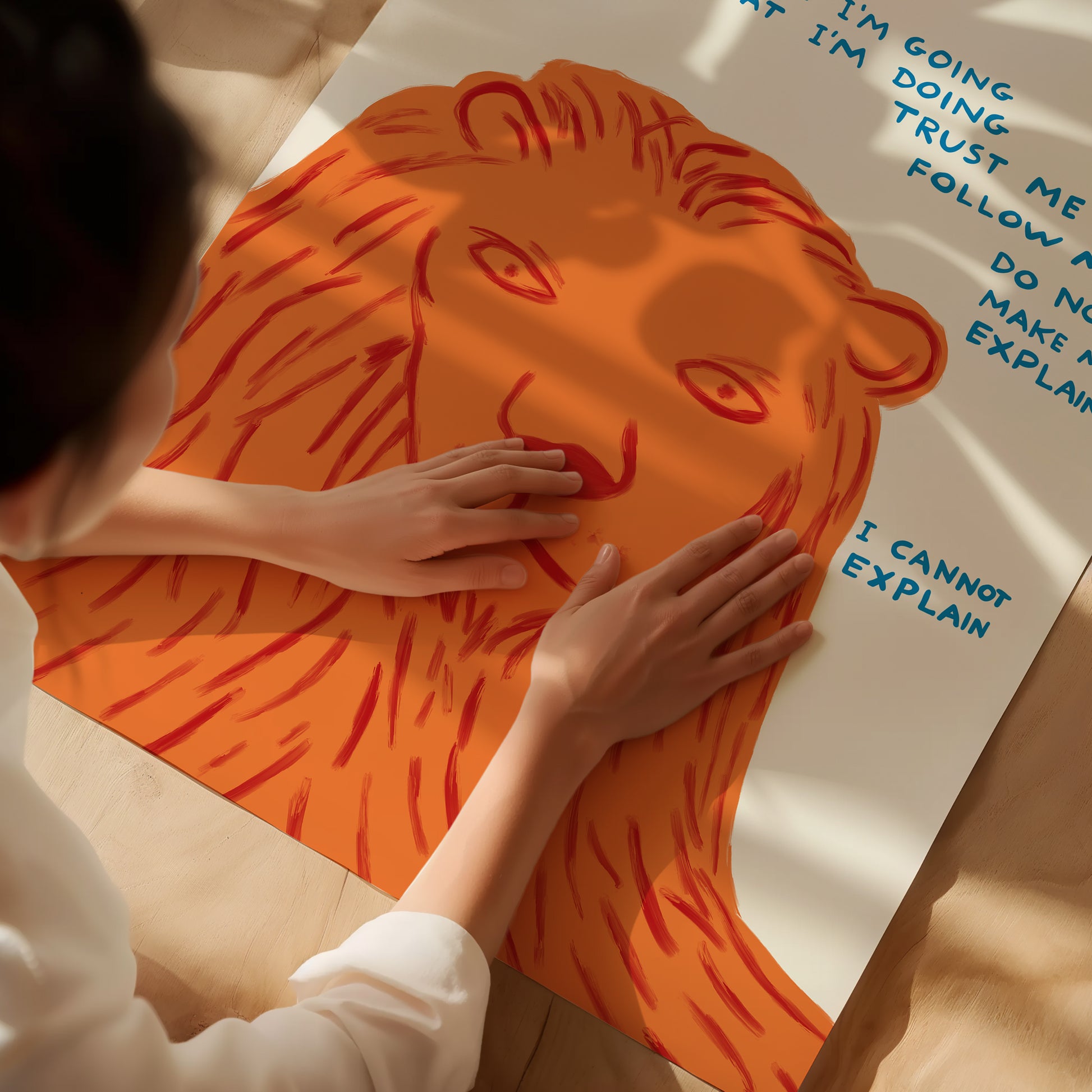 David Shrigley Print. Leo the Lion Zodiac. Signs of the Zodiac.  Contemporary Wall Art. Zodiac Print. Shrigley Leo Print. Living Room Art